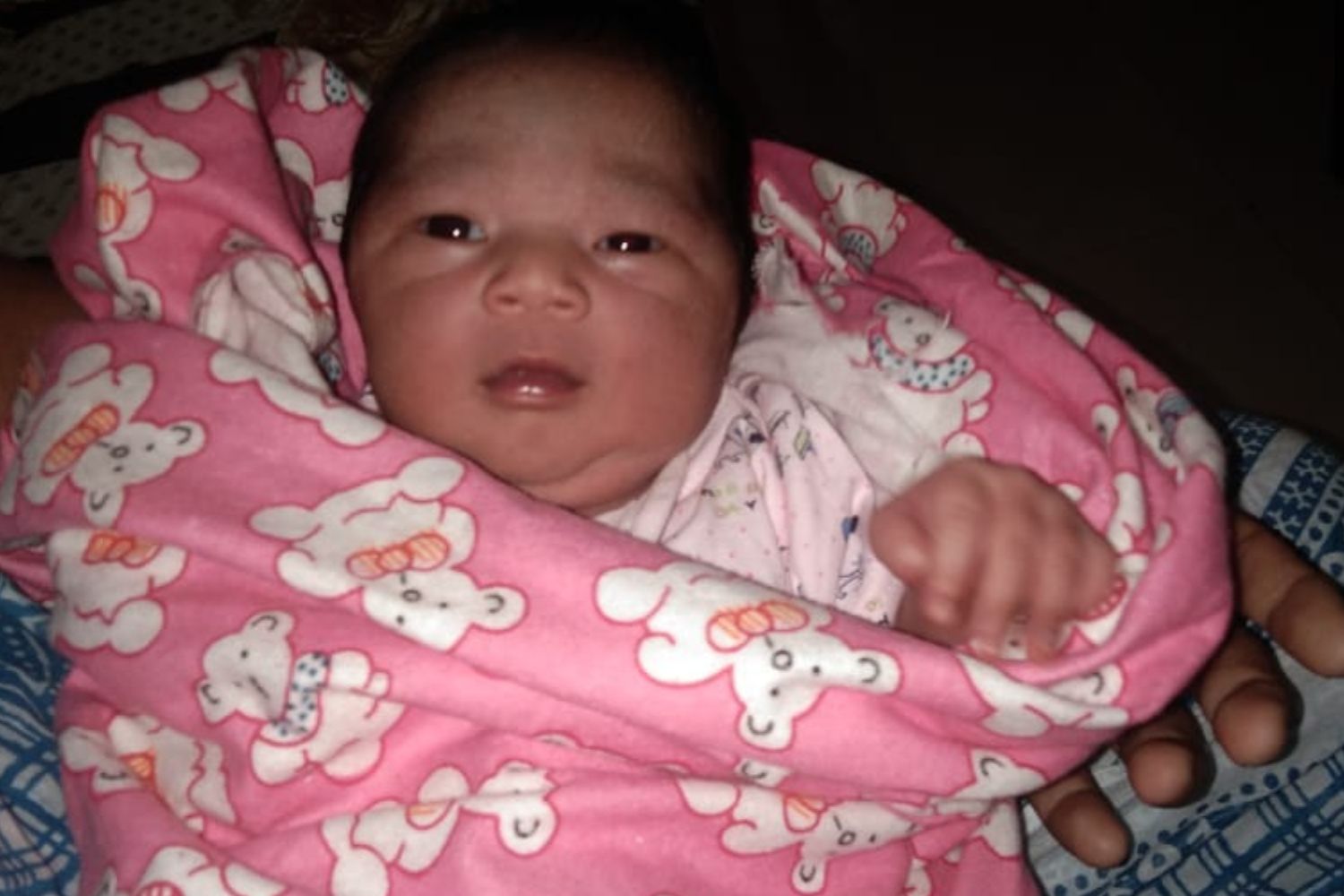 cute baby pics - A cute baby wrapped in a blanket