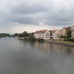 European town on the banks of a canal
