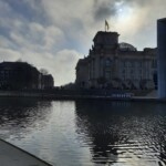 A Modern Building on the Banks of a River