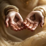 delicate palms with mehendi