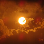 full moon in red sky