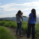 girls enjoying nature