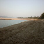 river and sand