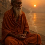 saints at riverbank meditating