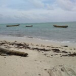 small boats in the ocean