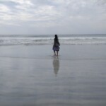 walk into the sea waters