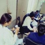 Employees at work