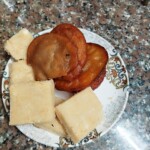 Rice Malpua and Sooji Barfi Rice Malpua and Sooji Barfi