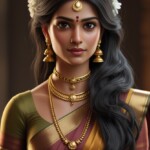 South Indian Woman in traditional sari South Indian Woman in traditional sari