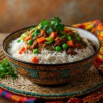 a bowl of rice and curry