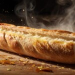 a closeup of vietnamese baguette