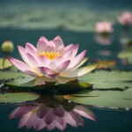 a reflection of a lotus on water a reflection of a lotus on water