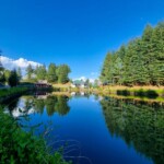 beautiful blue sky and waters