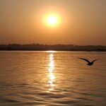 100+ Best Indian Tourism royalty-free images 7 Beautiful orange sunset at Ganga Ghat