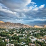 beautiful view of a small village from the top