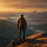 breathtaking sunrise over a vast mountain