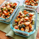 coconut rice with fried vegetables