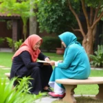 friends in garden