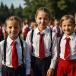 people - a group of school girls