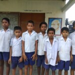 group of young school children