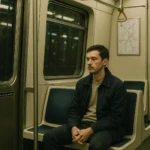 man in a metro