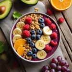 oats with fruits in a bowl