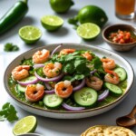 shrimp salad with bread