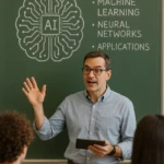 teacher taking a class