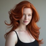woman with red locks woman with red locks