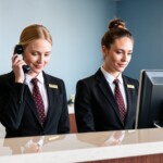 women working at the reception