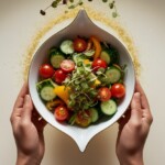 assortment of fresh vegetables for salad
