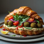 golden croissant with stuffing