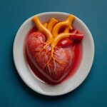 human heart on plate artwork human heart on plate artwork