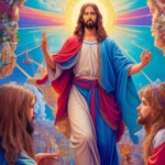 Jesus with followers Jesus with followers