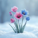100+ Best Artistic Flower Background Images, Free Download 20 pink blue flowers in snow
